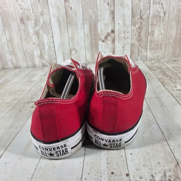 Converse Chuck Taylor All Star Low Top Red Canvas Mens 12 M9696 Sneakers - Picture 3 of 8